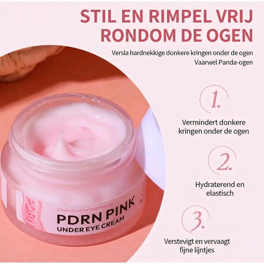 Roze oogcrème met collageen voor de dunne huid rond de ogen