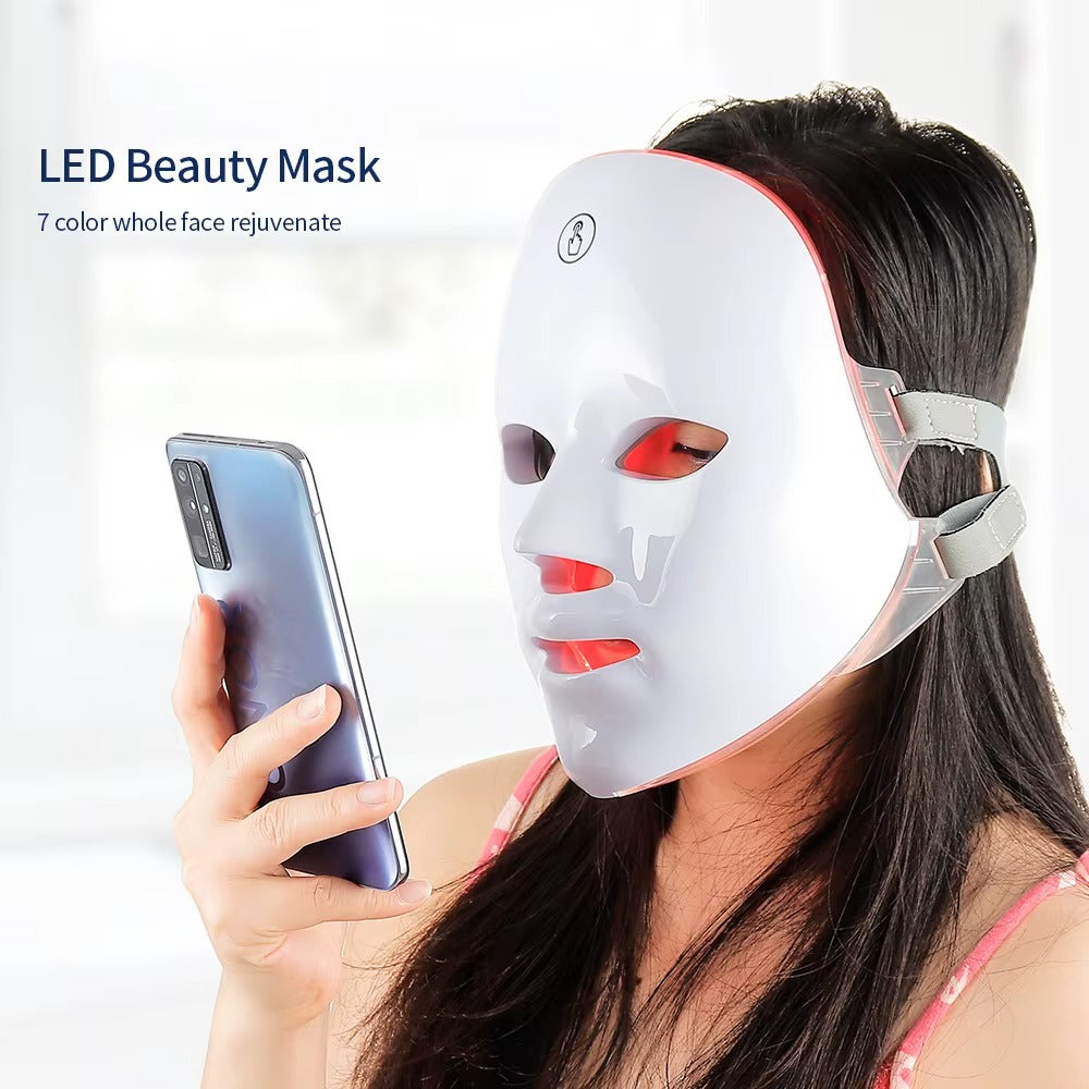 LED gezichtsmasker met zeven lichtkleuren
