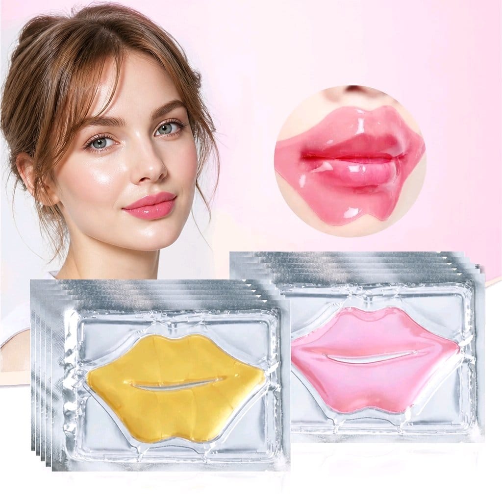 Roze goud kristal collageen lip patches voor vollere lippen