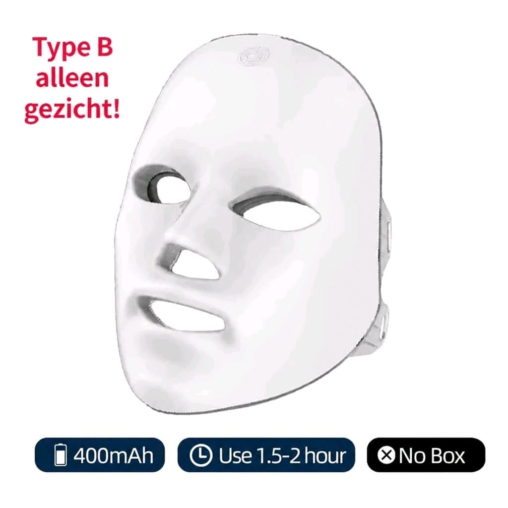 Lichttherapiemasker voor een behandeling van twintig minuten