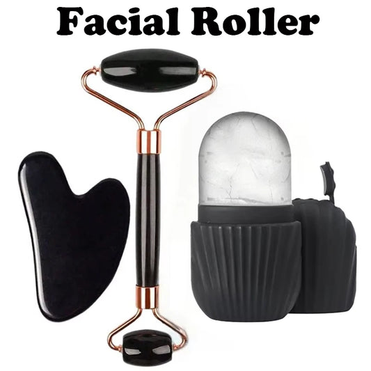 3-in-1 K-beauty set met ijsroller, jade roller en gua sha
